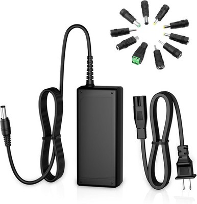 14V 2A 1.5A 1A AC Adapter with 10 Interchangeable DC Plug, 28W DC Power Supply
