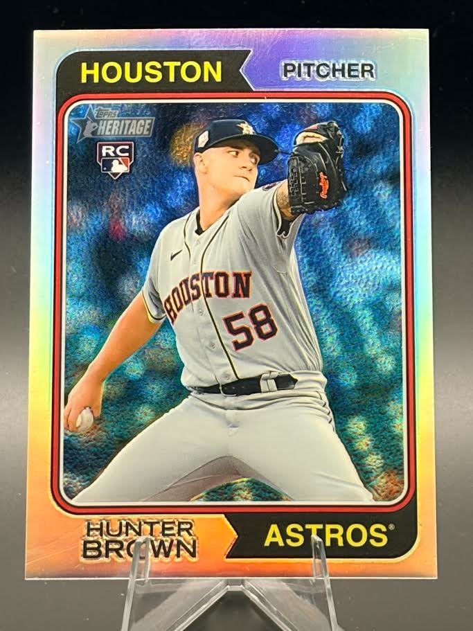 HUNTER BROWN (RC) REFRACTOR /574  | 2023 Topps Heritage | Houston Astros