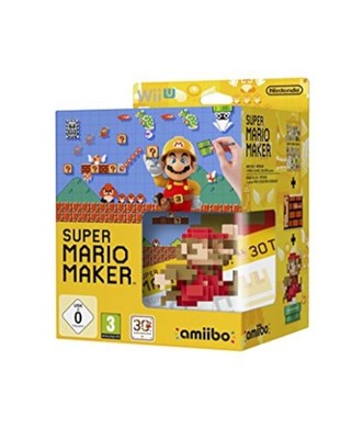 Nintendo Super Mario Maker Game And Mario Amiibo for Wii U Very