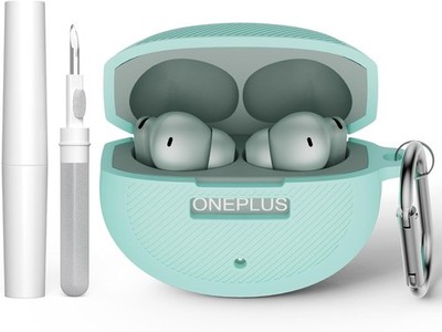OnePlus Buds 4 Case with Carabiner and Cleaning Pen, Soft Silicone Protective Co