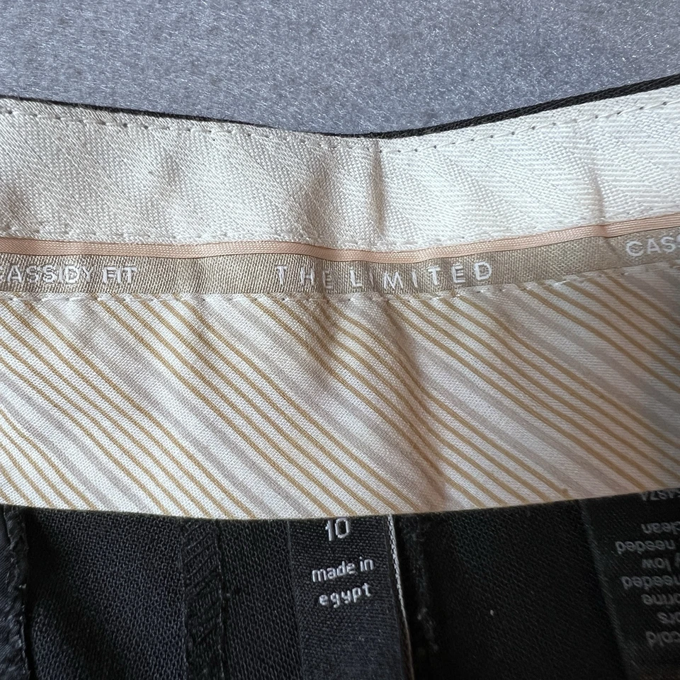 Pantalones Cortos de Vestido The Limited Negros Bermudas Para Mujer Talla 10 CASSIDY FIT Puños Elegante Foto 3 de 4