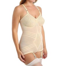 NWT Rago Of New York Women  s 9051 Body Briefer Adjustable Lace Size 36D 89