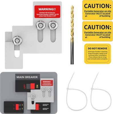 Generator Interlock Kit Compatible with Square D QO or Homeline 100 or 125 Amp P