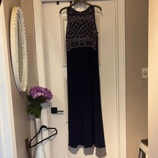Jackie Jon Beaded Jersey Gown/Prom Dress - Size 12