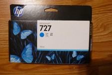 New HP 727 Cyan 130ml Original DesignJet Ink Cartridge, B3P19A, EXP. 2021