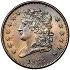 Photo of a 1833-P Half Cent from an eBay listing that sold on Apr 12, 2026