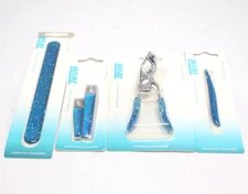 Trim Azure 4PC Gift Set Eyelash Curler, Slant Tip Tweezer, Clipper Set,Laser Cut