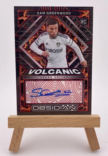 22-23 Panini Obsidian - Sam Greenwood #VS-SGD Volcanic Auto Red Pulsar /44 Leeds