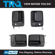 TRQ 4pc Outside Exterior Door Handle Kit LH & RH Set Black for Ford Super Duty