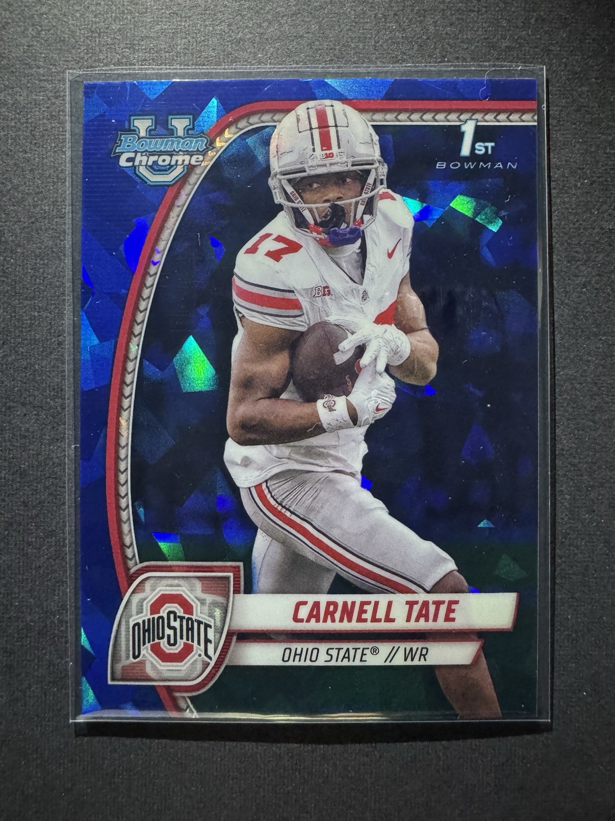 2024 Bowman University Chrome Sapphire Edition Carnell Tate #39 (RC) Ohio State￼