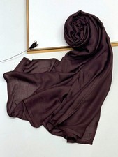9 Light Coffee Soft Solid Hijab Shawl Breathable Daily Wear Elegant Headscarf
