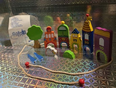 Goki Marble Town Wooden Game Set of 11 Pcs.