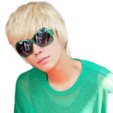 Short Blonde Wig Men Synthetic Wigs Male Halloween Party  Heat Resistant Daily