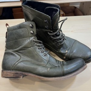 J75 Jump Bainbridge Black Leather Cap Toe Brogue Boots Mens 11.5 Dress J75 Boots | eBay main image 3