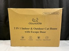 Clawsable Gjzkb 3040 Waterproof 2-In-1 Indoor  Outdoor Cat House W/ Escape Door