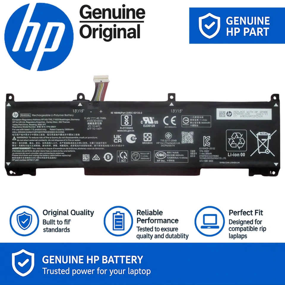 Genuine Original HP Battery 42Wh 11.4V 3-Cells Li-Ion OEM - Image 1 of 2