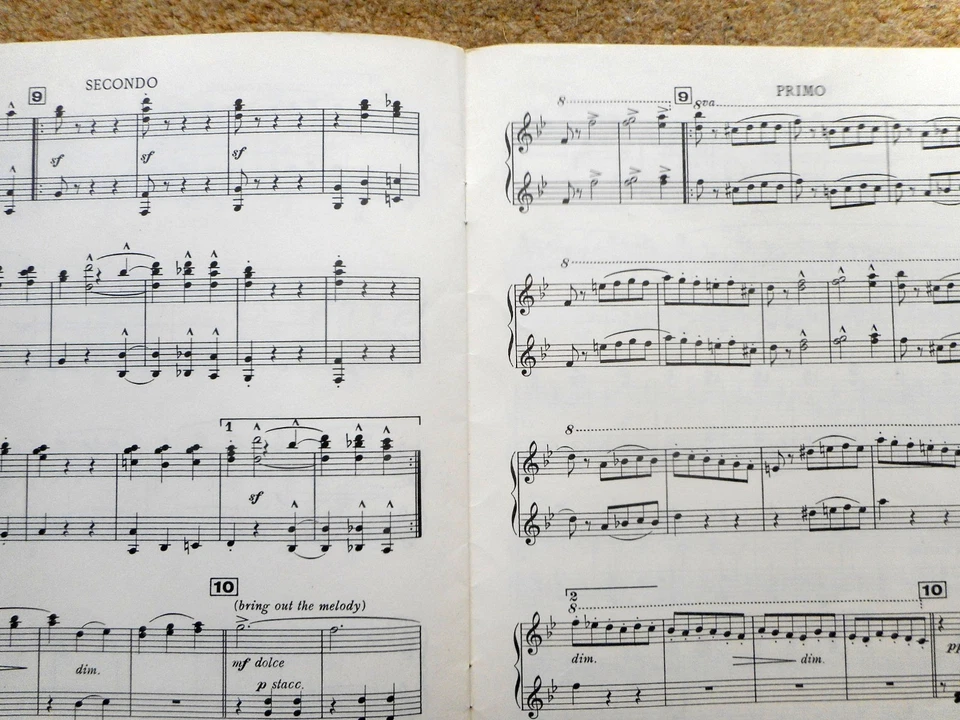 THE SLEEPING BEAUTY WALTZ - Tschaikowsky arr Geehl: Piano duet (4 hands) 14pgs - Image 4 of 4