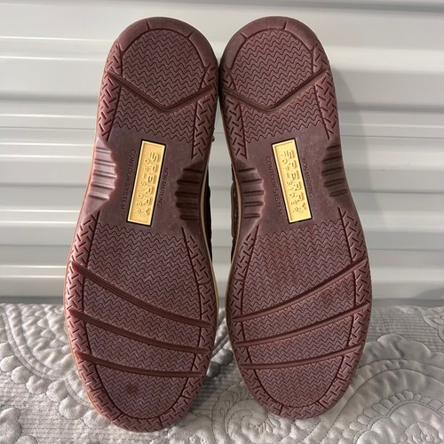 Sperry Top-Sider Mens Billfish Tan Leather Mesh Boat Shoes Deck Shoes 3-Eye - Imagen 9 de 10