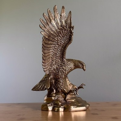 Vintage Brass Eagle  Statue 