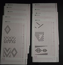 Silver Reed/Singer/Knitmaster Mylar Pattern Set 5 Cards 51-60