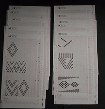 Silver Reed/Singer/Knitmaster Mylar Pattern Set 5 Cards 51-60