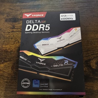 TEAMGROUP T-Force Delta RGB DDR5 Ram 32GB (2x16GB) 6000MHz-White