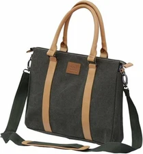 V-Pax 16" Olive Gray Women's Business Tote Shoulder Bag Laptop Travel Briefcase