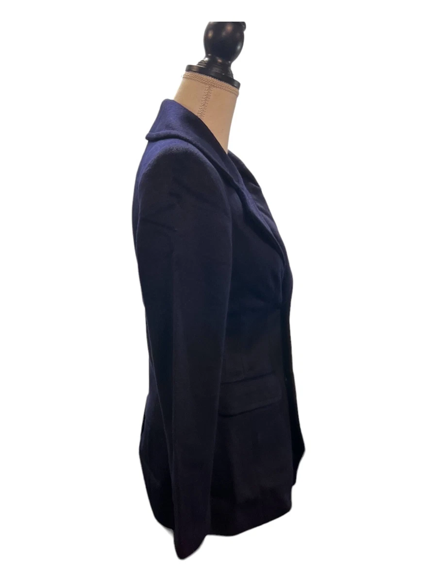 Lark Ro Womens 0 Double Breasted Wool Blend Jacket Coat Fully