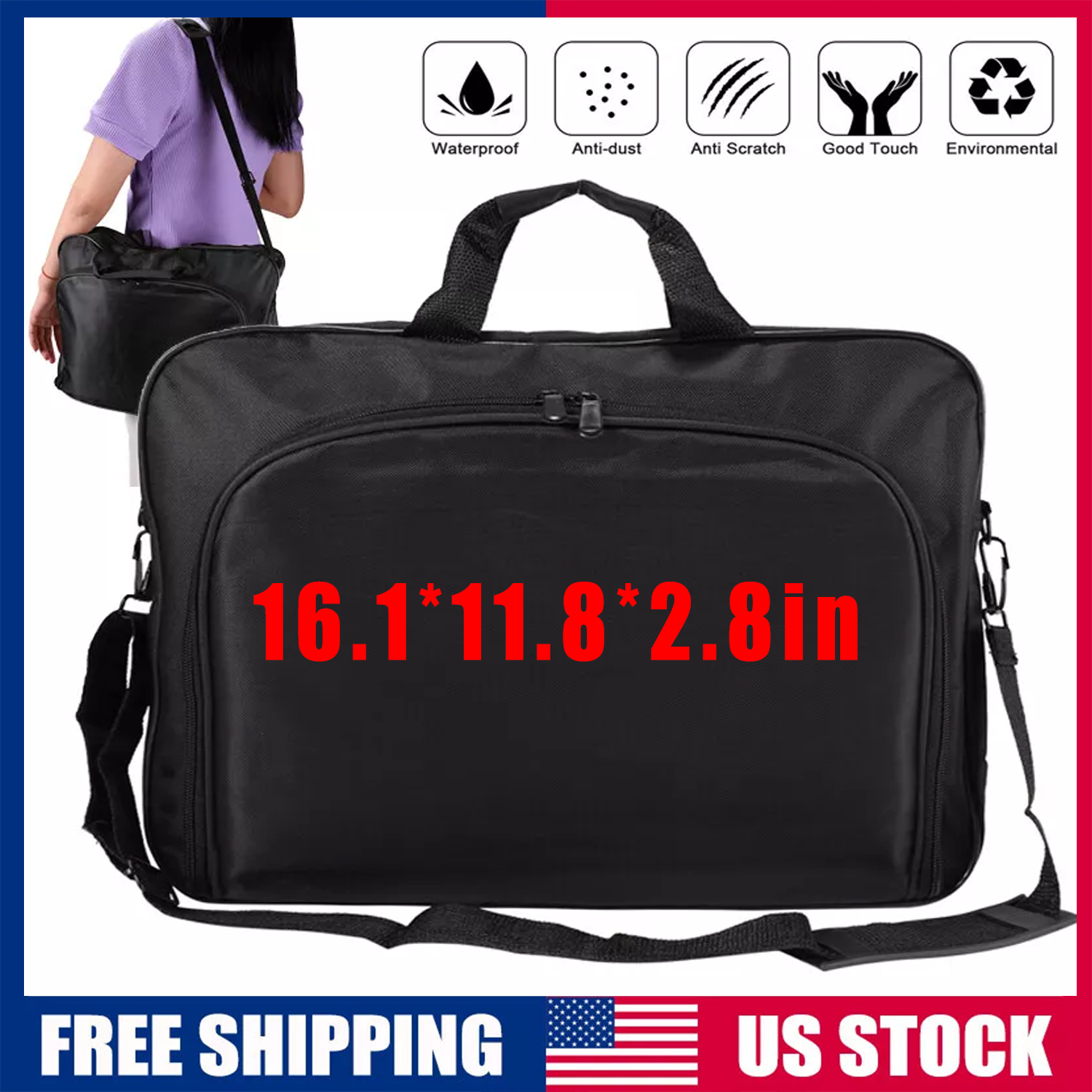 Stylish Laptop Bag with Shoulder Strap for 13-15.6 Inch HP Lenovo Asus MacBook Dell