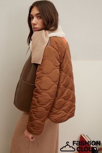 Oui VENTA Chaqueta reversible, marrón-beige-naranja Art.0089856 talla 40,42 VP 349,95 - Imagen 6 de 8