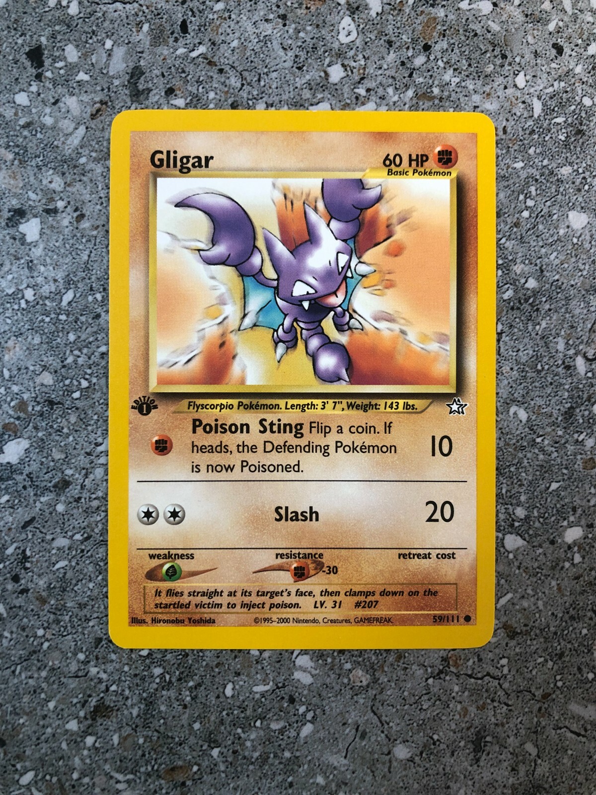 Pokemon TCG Cards 1st Edition Gligar 59/111 Neo Genesis NM