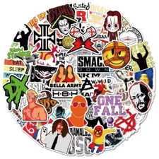 Wrestling WWE Themed Set of 50 Assorted Stickers Decal Set