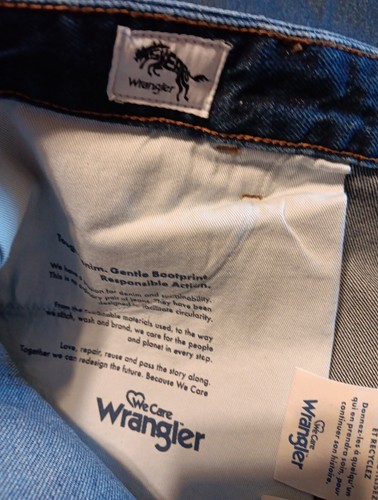 Jeans Wrangler donna 35/30 indaco vagabondo svasato denim bottoni fly cotone nuovo con etichette - Foto 9 di 9