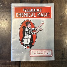 Vintage A.C. Gilbert Chemical Magic Booklet 1920 In Excellent Condition