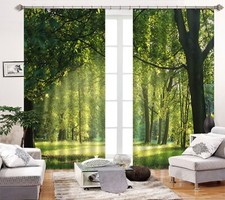 3D Green Forest Lawn ZHUA2392 Photo Curtain Window Blockout Fabric Amy 2023
