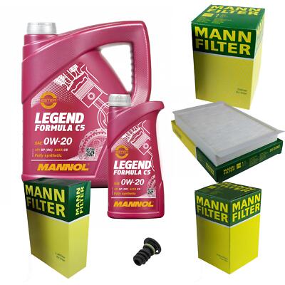 MANN Inspektionspaket 6 L MANNOL Legend Formula C5 0W-20 für Mercedes E-Klasse
