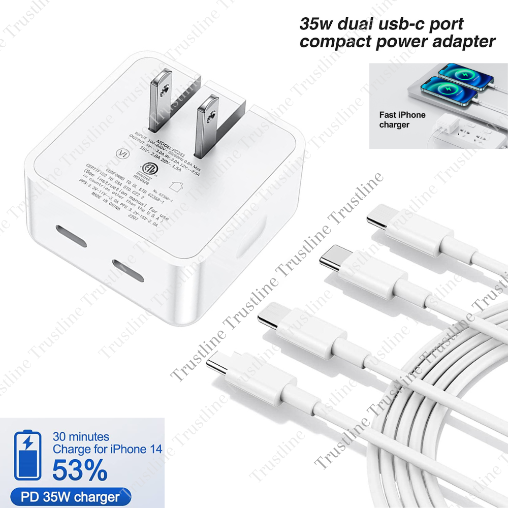 Diagram Apple Usb Fast Charger 35W Dual USB-C Port Compact