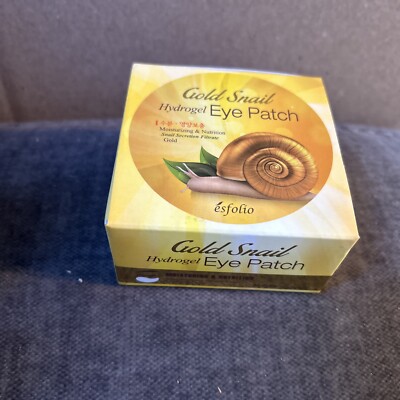 NEW Korean Esfolio Gold Snail Hydrogel Eye Patch Wrinkle 90g 60 Sheets EXP 11/27