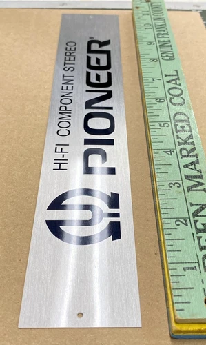 Pioneer Hi-Fi Component Stereo Sign - Custom Silver Aluminum image 2
