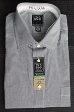 Jos. A. Bank Travel Tech Tailored Fit Dress Shirt Stretch Size 18.5-34