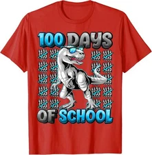 100Th Days Of School Trex Smarter Cool Cute Present Unisex T-Shirt