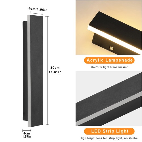 Lámpara de Pared LED Exterior Larga Lámpara Luz de Pared Led Villa Lámpara Exterior 100cm - Imagen 23 de 26