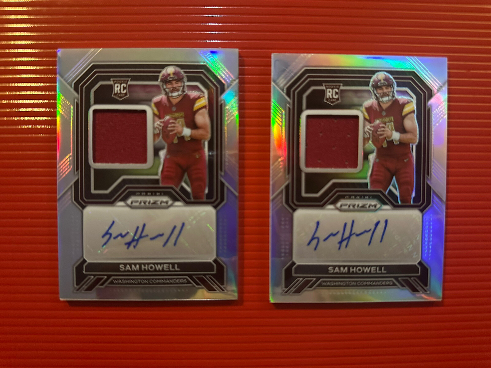 2022 Prizm SAM HOWELL SILVER RPA /99 Commanders Auto PATCH AUTO ROOKIE