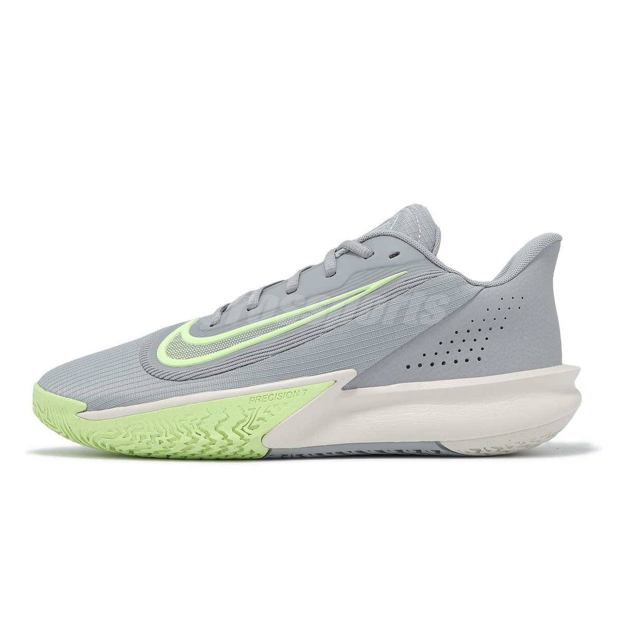 Nike Precision VII 7 Wolf Grey Barely Volt Men Basketball