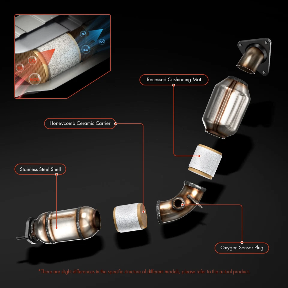 New Rear Side Catalytic Converter for Mitsubishi Lancer 2008-2017 L4 2.0L 2.4L - Image 4 of 4
