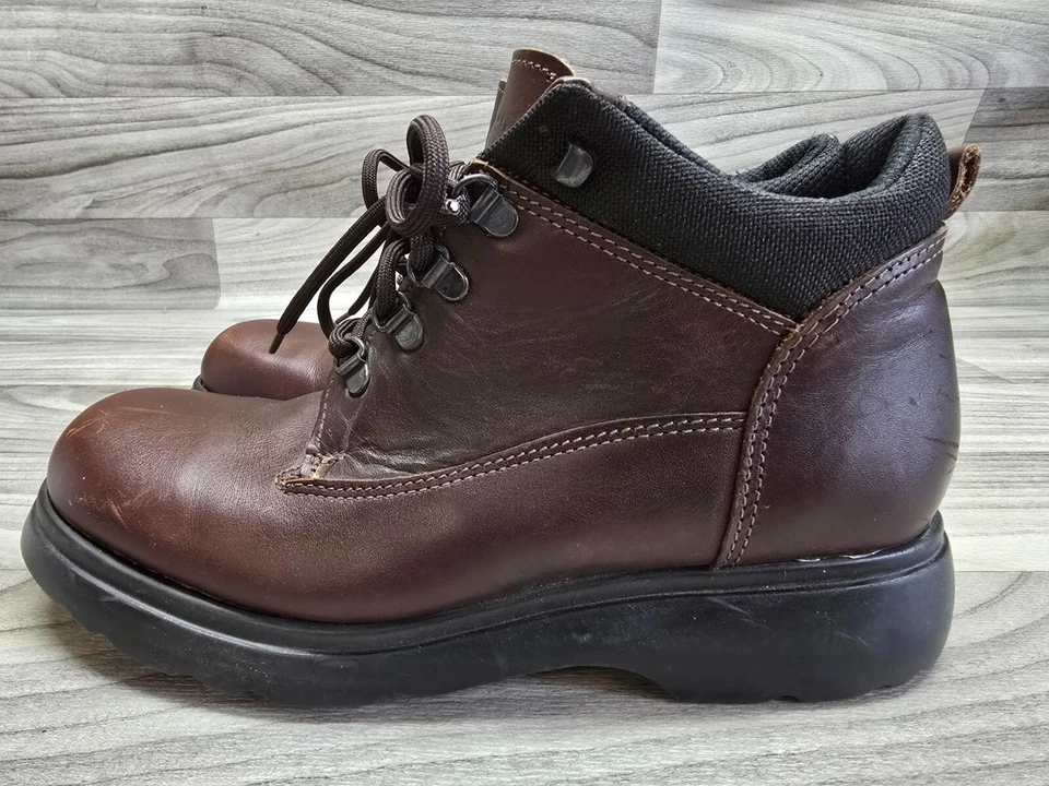 Botas al tobillo Dexter Comfort marrón de cuero nobuck con cordones para mujer talla 10M Foto 2 de 4