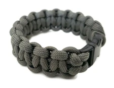 Paracord Bracelet 550 Black Tactical 3/8" Buckle (Foliage) Hand Made 