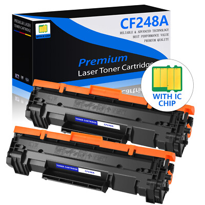 2PK Black CF248A 48A Toner Cartridge for HP LaserJet Pro MFP M28w M29w M28a INK