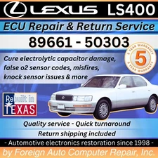 89661-50303 LS400 Lexus ECU / ECM Repair - Quick Turnaround - 5 year warranty