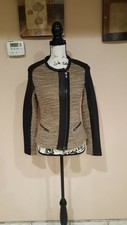 Ams Pure - Beirut Knit & Faux Leather Jacket Size 4